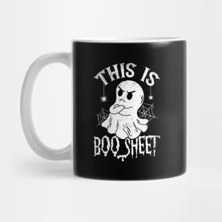 This Is Boo Sheet Spider Decor Ghost Spooky Halloween Mug